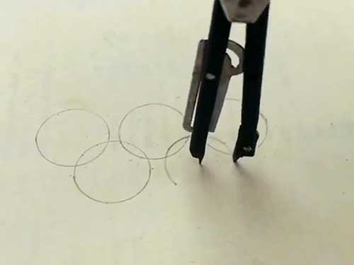 圆规画五环